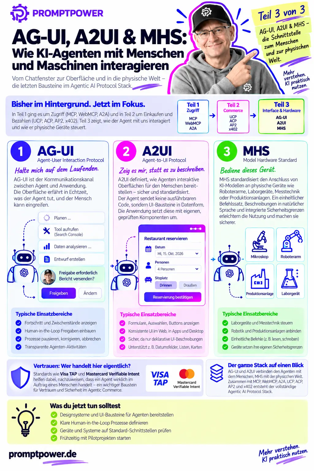 AG-UI, A2UI und MHS: Wie KI-Agenten mit Menschen und Maschinen interagieren