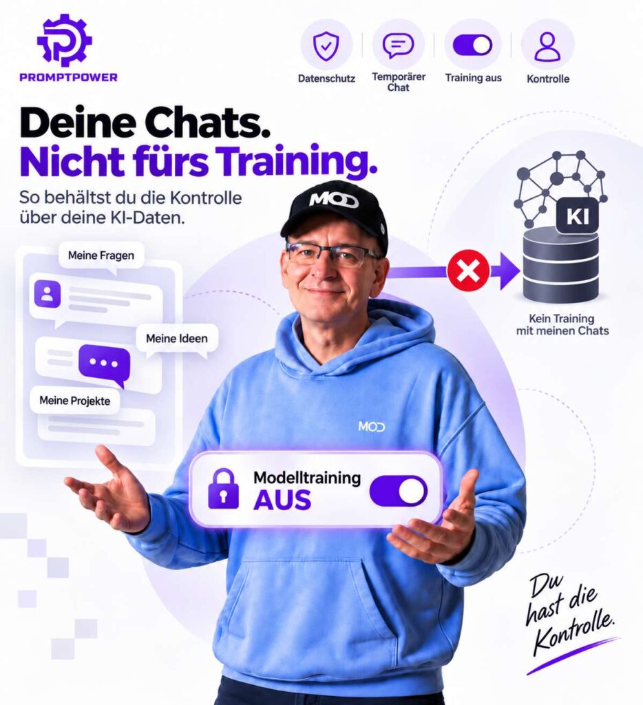 Modelltraining AUS: Chats, Ideen und Projekte fließen nicht in das Training der KI