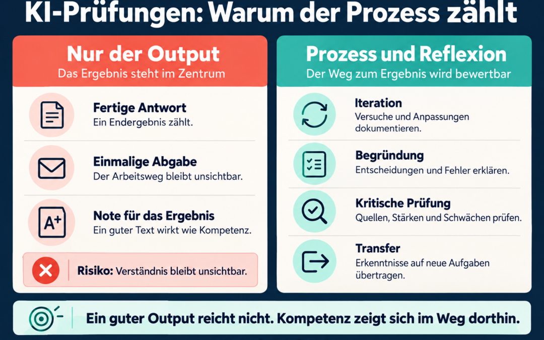 Prüfungen in KI-Kursen: Warum der Arbeitsprozess wichtiger ist als der Output